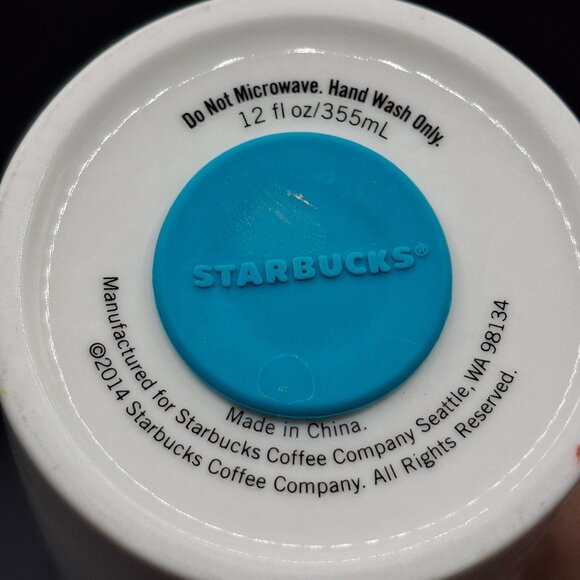 Starbucks Hawaii 12 Oz Ceramic Tumbler With Map Design & Green Siren Logo NO LID - Picture 5 of 5